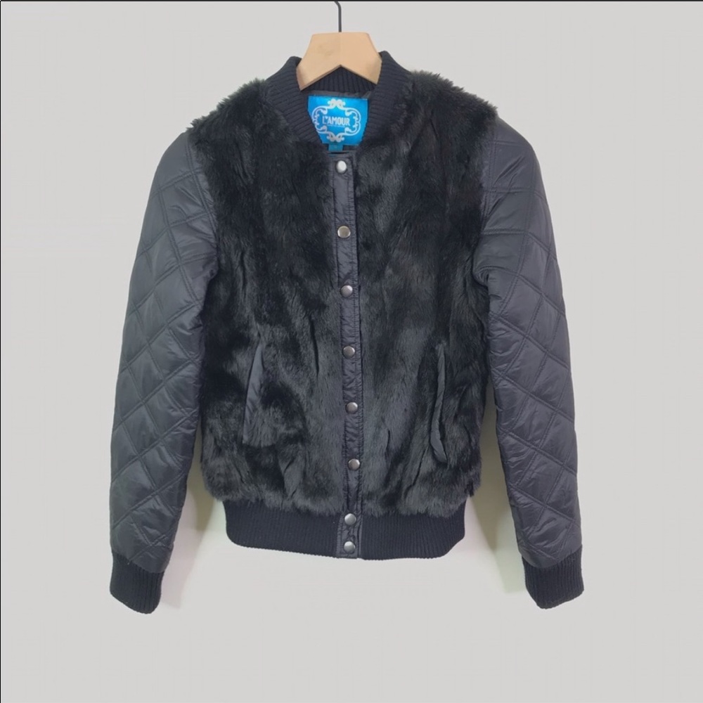 Nanette Lepore fur bomber jacket